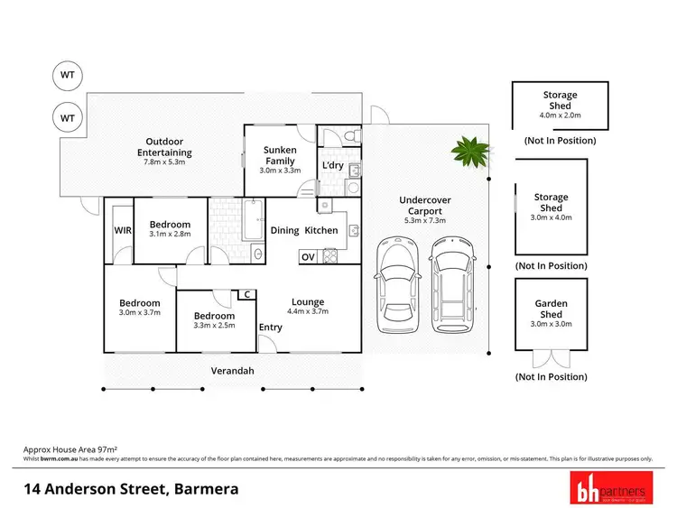 Floorplan of Homely house listing, 14 Anderson Street, Barmera SA 5345