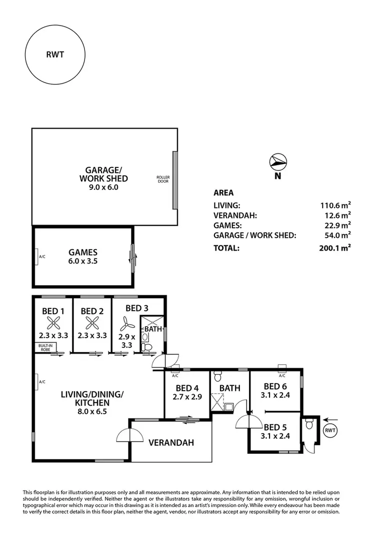 Floorplan of Homely townhouse listing, 1 Rob Loxton Road, Walker Flat SA 5238