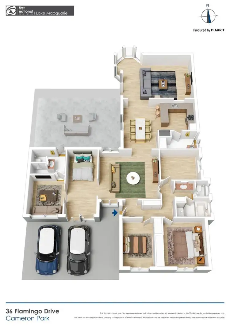 Floorplan of Homely house listing, 36 Flamingo Drive, Cameron Park NSW 2285