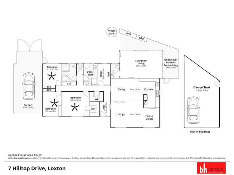 Floorplan of Homely house listing, 7 Hilltop Drive, Loxton SA 5333