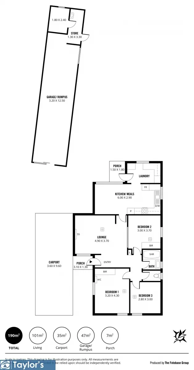 Floorplan of Homely house listing, 12 Orana Street, Brahma Lodge SA 5109