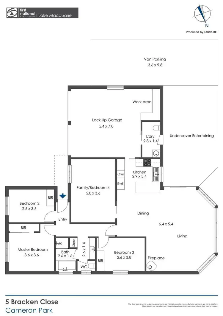 Floorplan of Homely house listing, 5 Bracken Close, Cameron Park NSW 2285