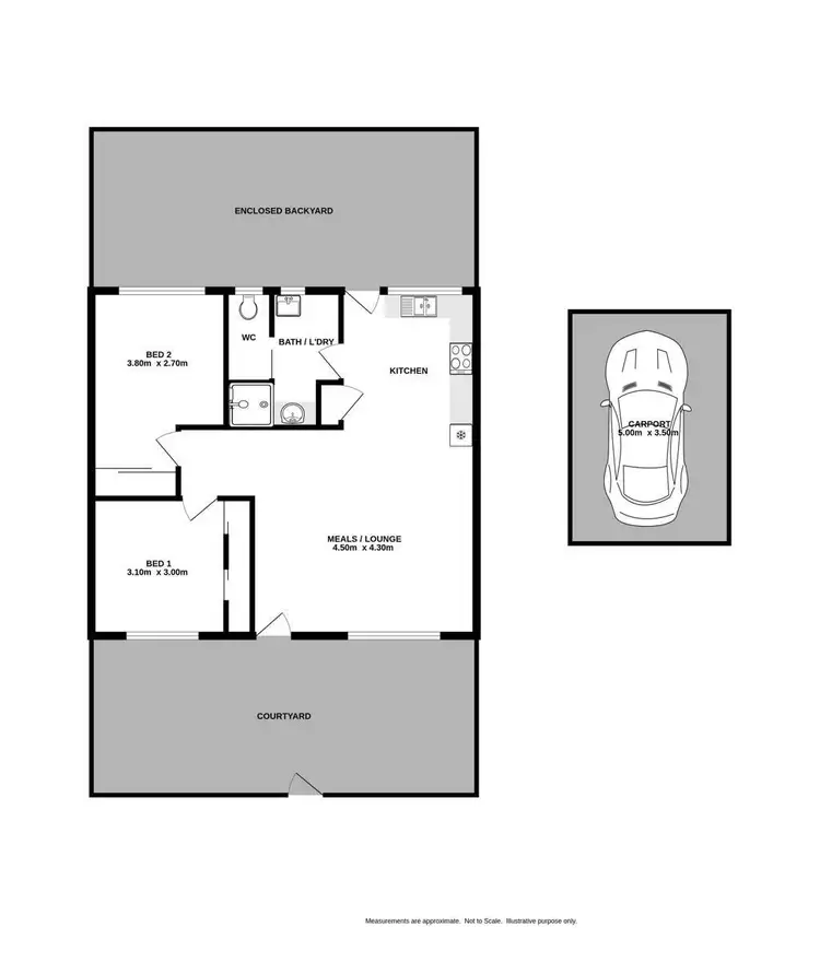 Floorplan of Homely unit listing, 4/23 Wilson Street, Wodonga VIC 3690