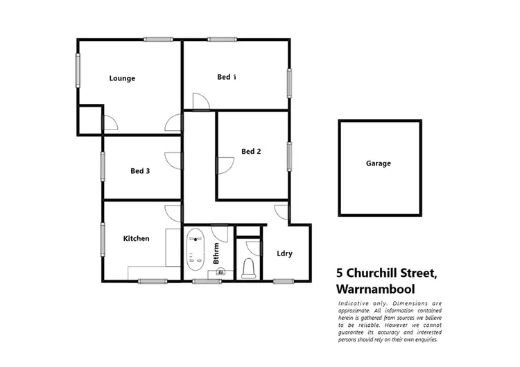 Floorplan of Homely house listing, 5 Churchill Street, Warrnambool VIC 3280