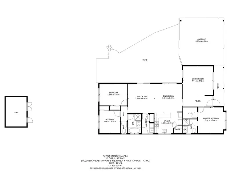 Floorplan of Homely house listing, 6 Comfrey Court, Baranduda VIC 3691