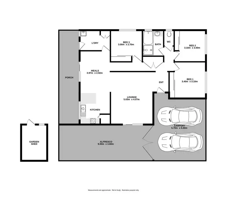 Floorplan of Homely house listing, 125 Marshall Street, West Wodonga VIC 3690