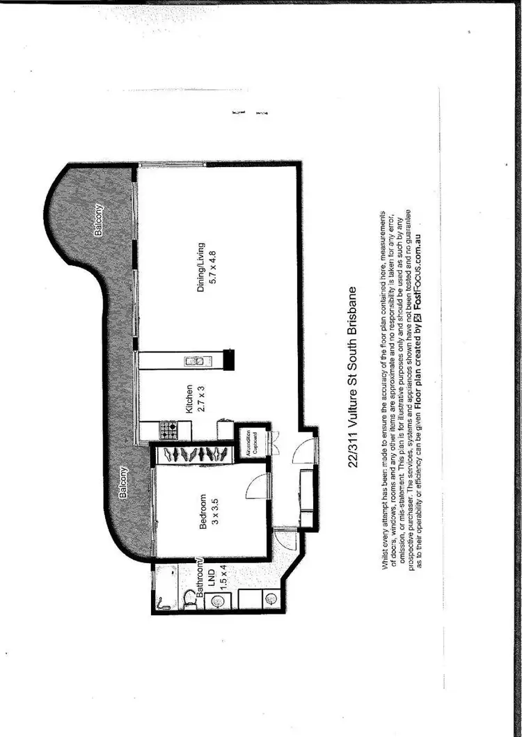 Floorplan of Homely house listing, 601/311-315 Vulture Street, South Brisbane QLD 4101