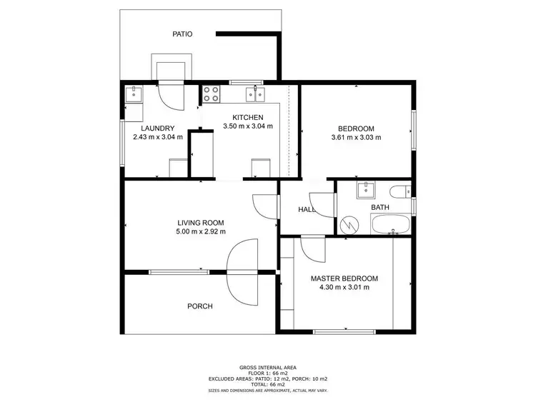Floorplan of Homely house listing, 95B Phillips Street, Wodonga VIC 3690