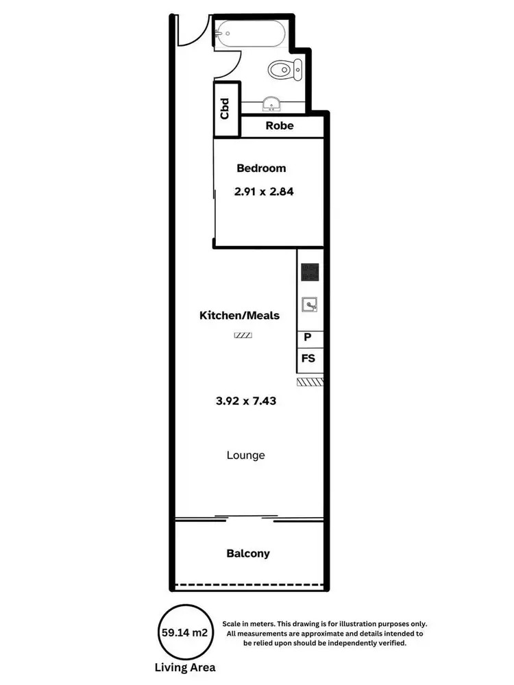Floorplan of Homely apartment listing, 410/19 Holdfast Promenade, Glenelg SA 5045