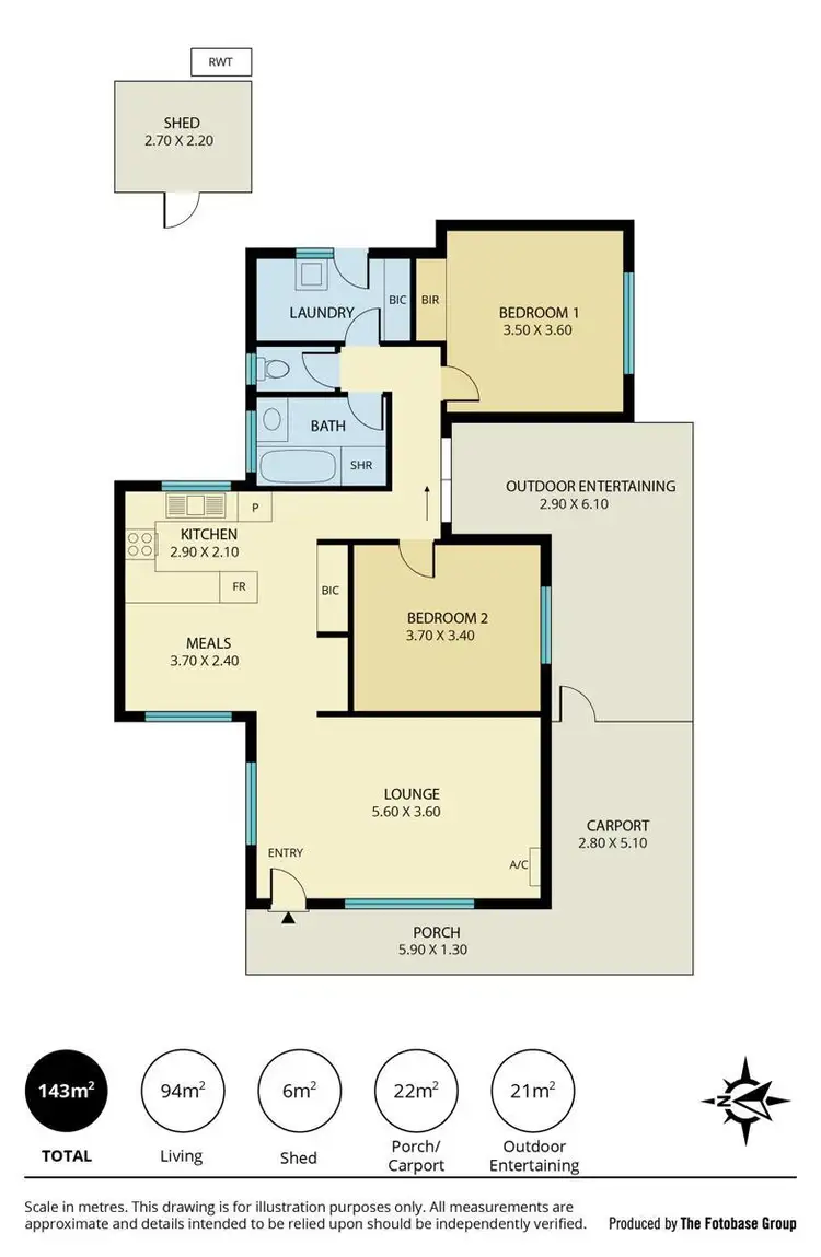 Floorplan of Homely house listing, 5 Crouchen Court, Wynn Vale SA 5127