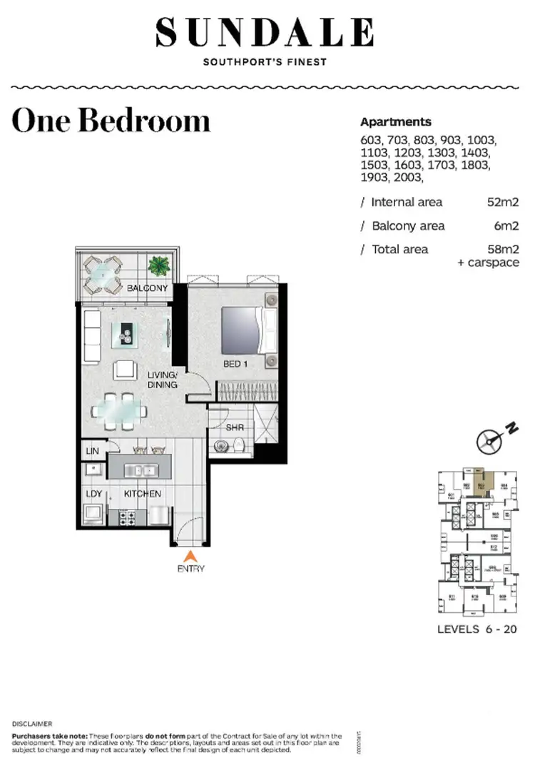 Floorplan of Homely apartment listing, 1503/2 Como Crescent, Southport QLD 4215