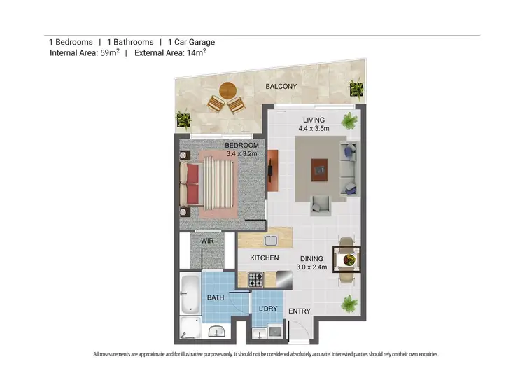 Floorplan of Homely apartment listing, 207/30-34 Surf Parade, Broadbeach QLD 4218