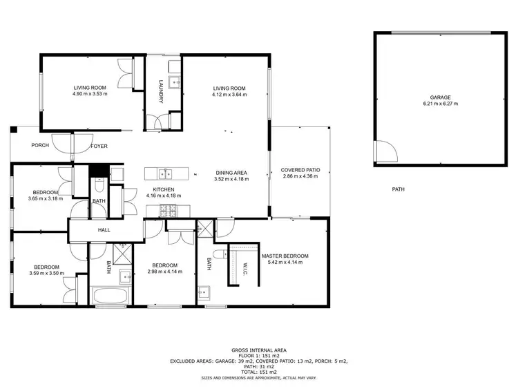 Floorplan of Homely house listing, 31 Peeler Street, Wodonga VIC 3690