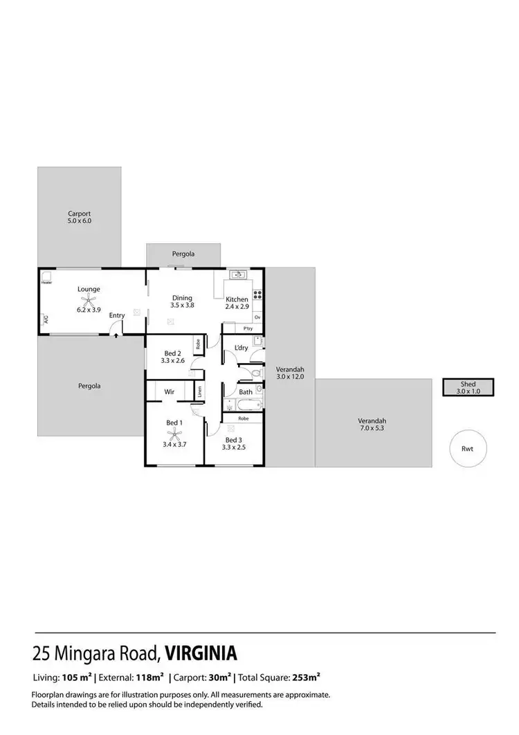 Floorplan of Homely rural property listing, 25 Mingara Road, Virginia SA 5120
