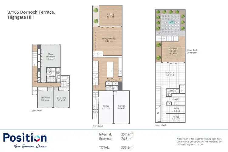 Floorplan of Homely townhouse listing, 3/165 Dornoch Terrace, Highgate Hill QLD 4101