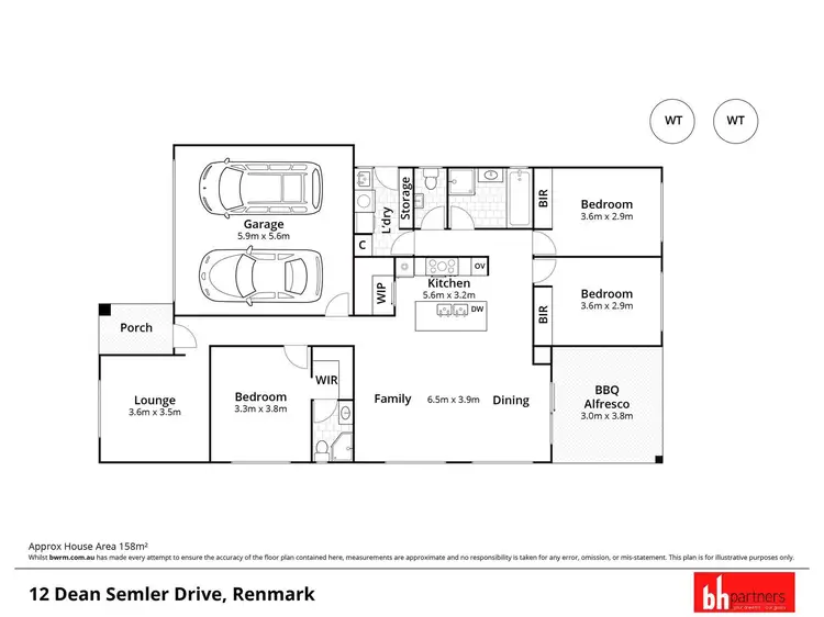 Floorplan of Homely house listing, 12 Dean Semler Drive, Renmark SA 5341