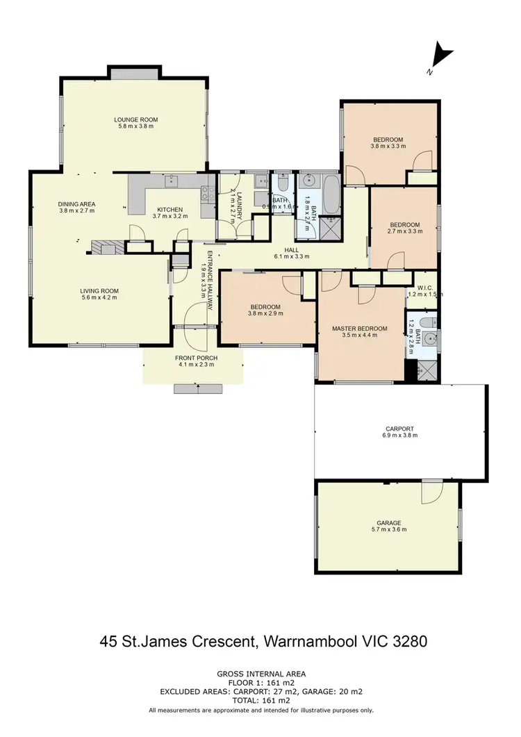 Floorplan of Homely house listing, 45 St James Crescent, Warrnambool VIC 3280