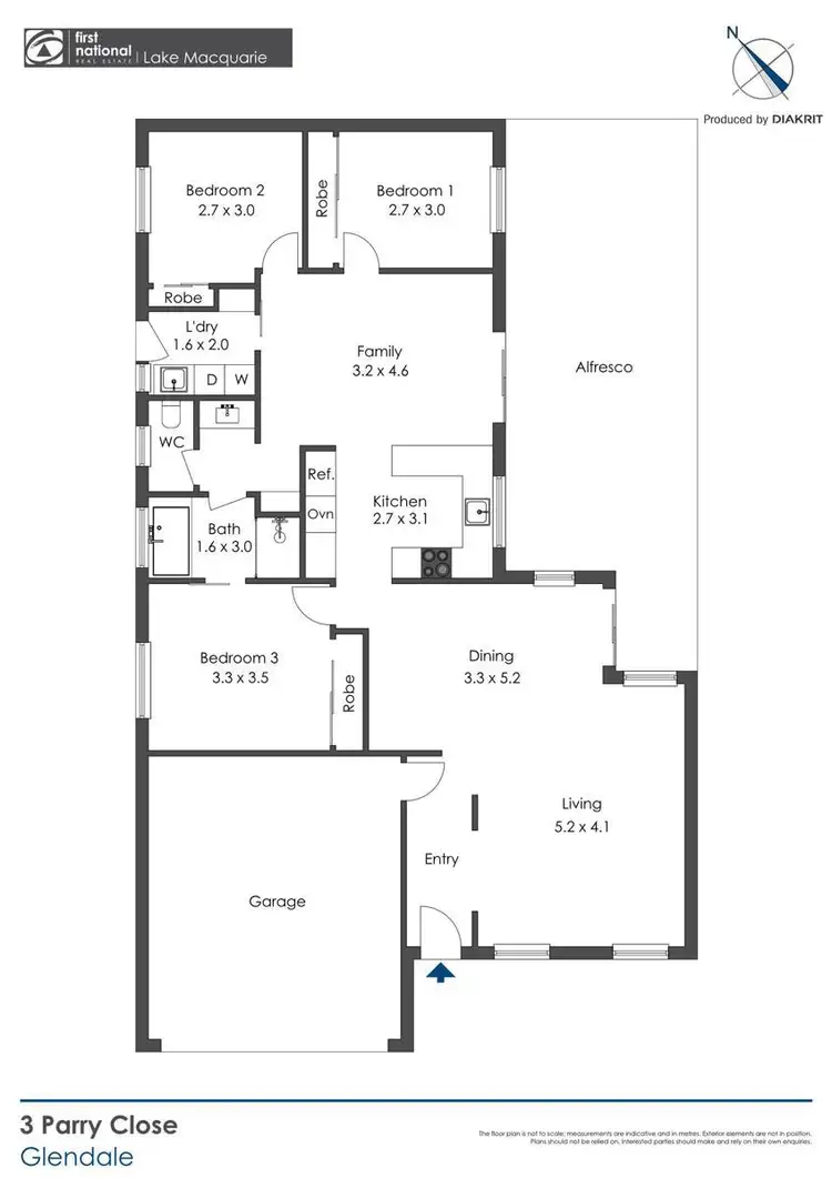 Floorplan of Homely house listing, 3 Parry Close, Glendale NSW 2285