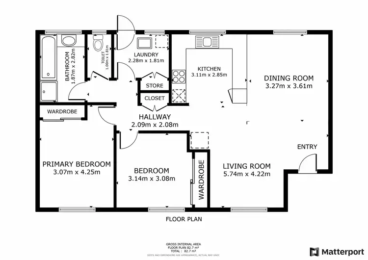 Floorplan of Homely unit listing, 22/841 Fifteenth Street, Mildura VIC 3500