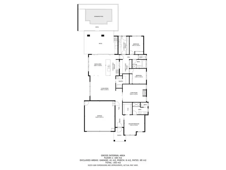 Floorplan of Homely house listing, 8 Blackwood Avenue, West Wodonga VIC 3690