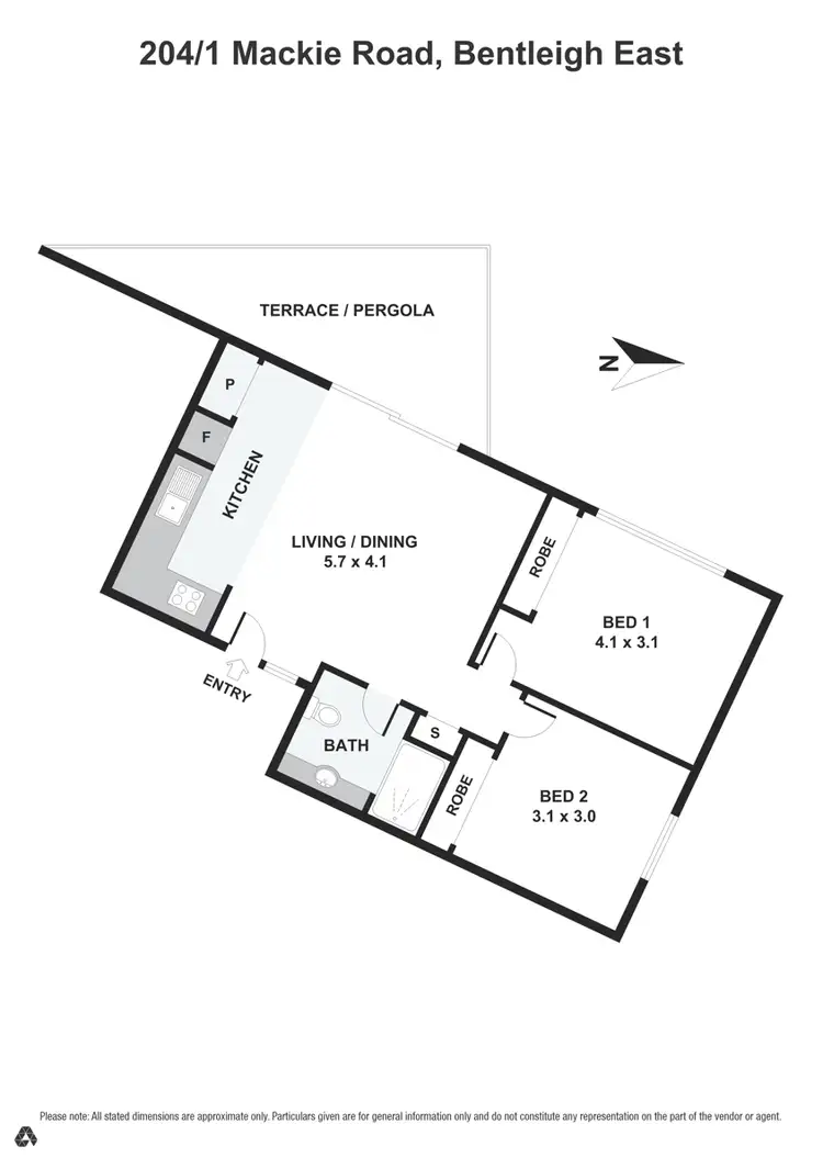 Floorplan of Homely apartment listing, 204/1 Mackie Road, Bentleigh East VIC 3165