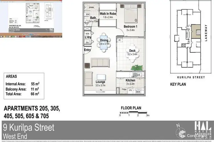 Floorplan of Homely house listing, 705/9 Kurilpa Street, West End QLD 4101
