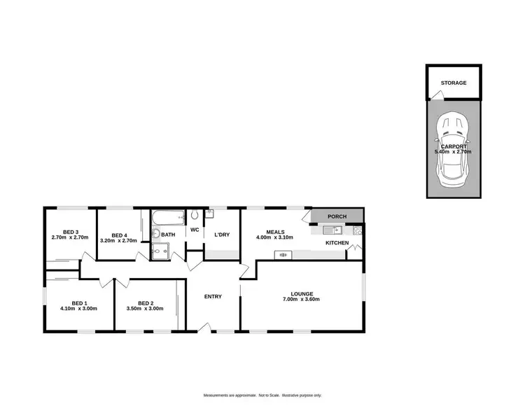 Floorplan of Homely house listing, 3 Paris Court, Wodonga VIC 3690