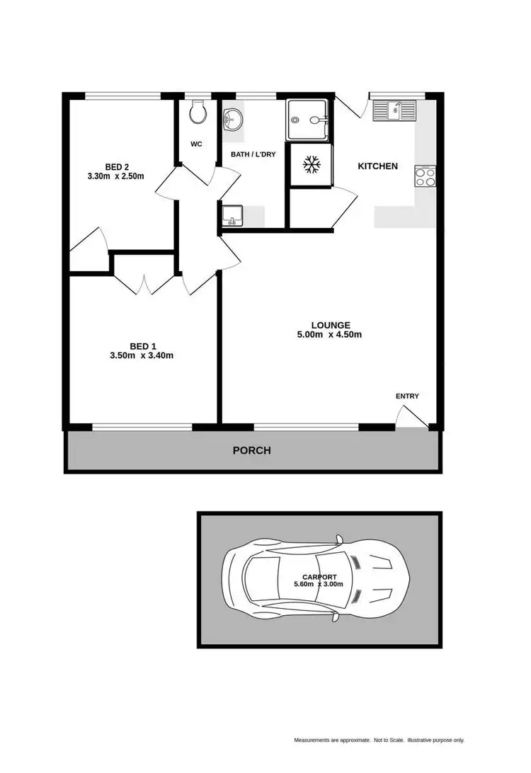 Floorplan of Homely block of units listing, 1-4/393 Urana Road, Lavington NSW 2641