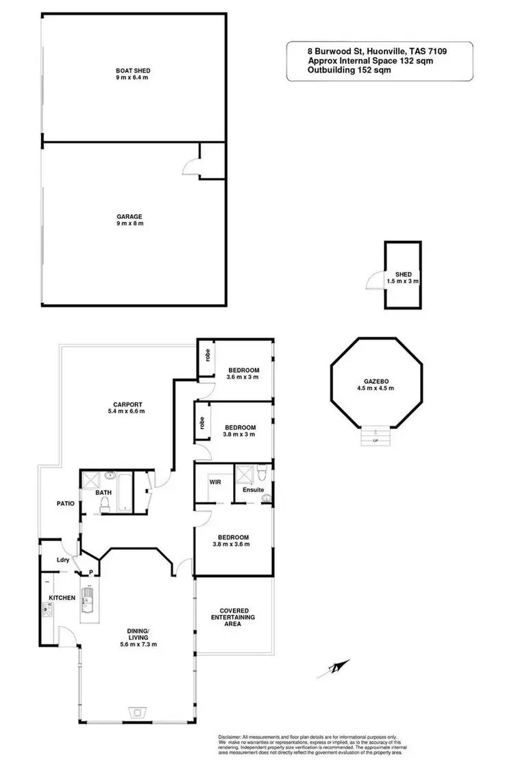 Floorplan of Homely house listing, 8 Burwood Street, Huonville TAS 7109