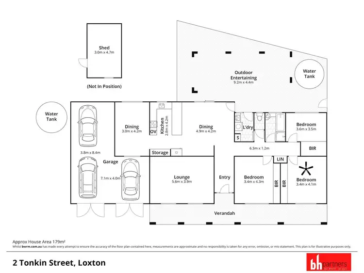 Floorplan of Homely house listing, 2 Tonkin Street, Loxton SA 5333