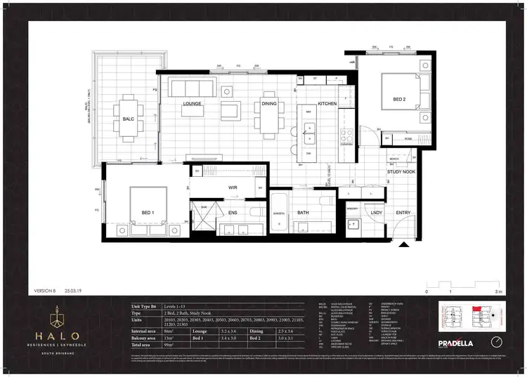Floorplan of Homely house listing, 21303/33 Manning Street, South Brisbane QLD 4101