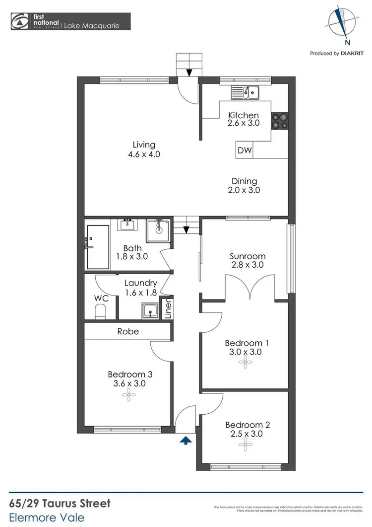 Floorplan of Homely villa listing, 65/29 Taurus Street, Elermore Vale NSW 2287