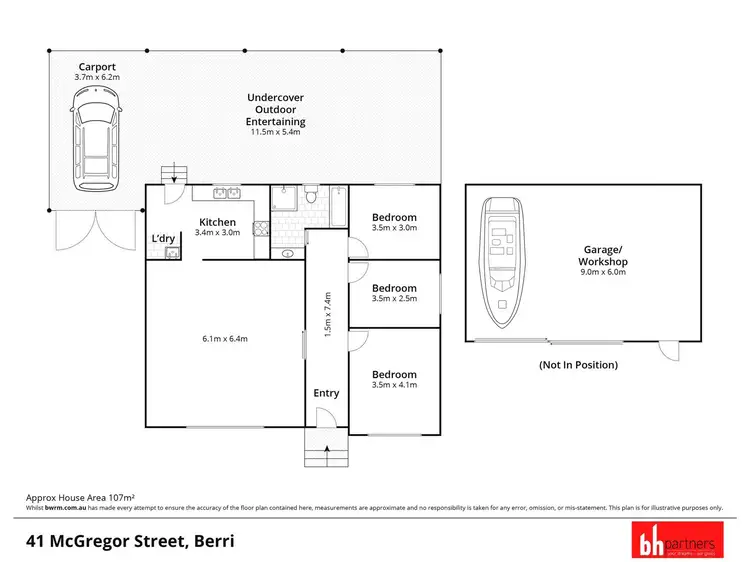 Floorplan of Homely house listing, 41 McGregor Street, Berri SA 5343
