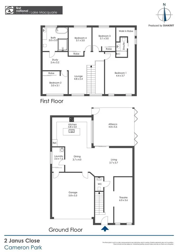 Floorplan of Homely house listing, 2 Janus Close, Cameron Park NSW 2285