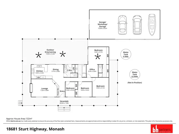 Floorplan of Homely rural property listing, 18681 Sturt Highway, Monash SA 5342