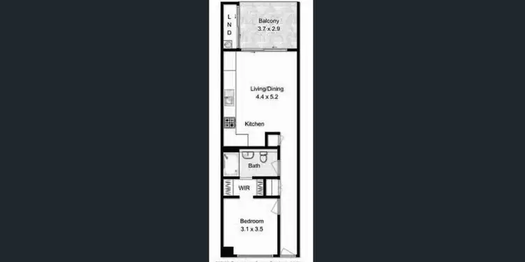 Floorplan of Homely house listing, 607/29 Robertson Street, Fortitude Valley QLD 4006