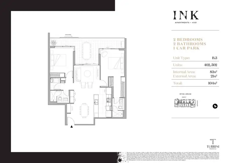 Floorplan of Homely house listing, 502/8 Donkin Street, West End QLD 4101