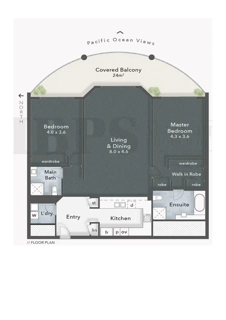 Floorplan of Homely apartment listing, 115/59 Pacific Street, Main Beach QLD 4217