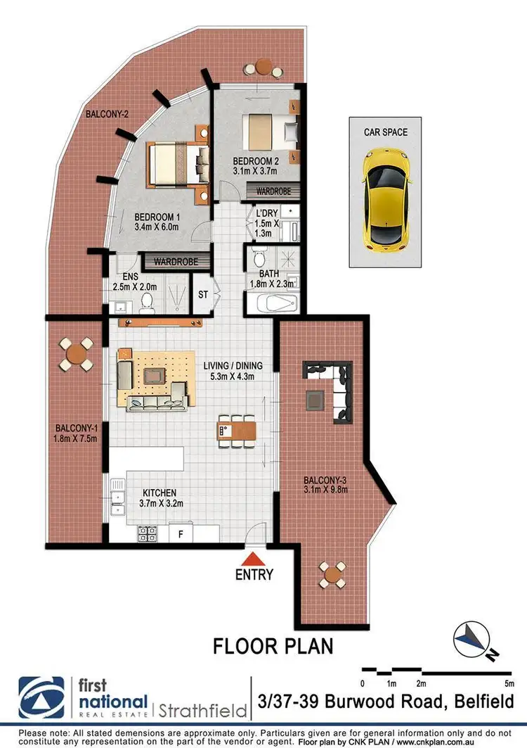 Floorplan of Homely unit listing, 3/37-39 Burwood Road, Belfield NSW 2191