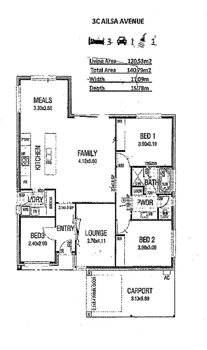Floorplan of Homely house listing, 3C Ailsa Avenue, Warradale SA 5046