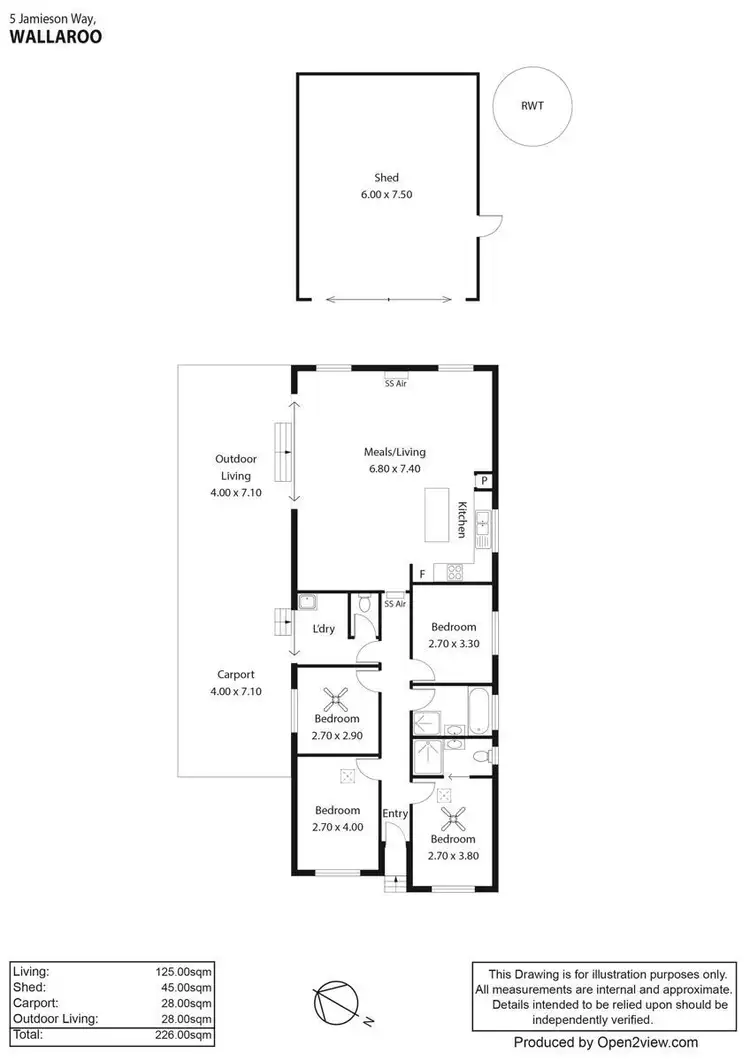 Floorplan of Homely house listing, 5 Jamieson Way, Wallaroo SA 5556