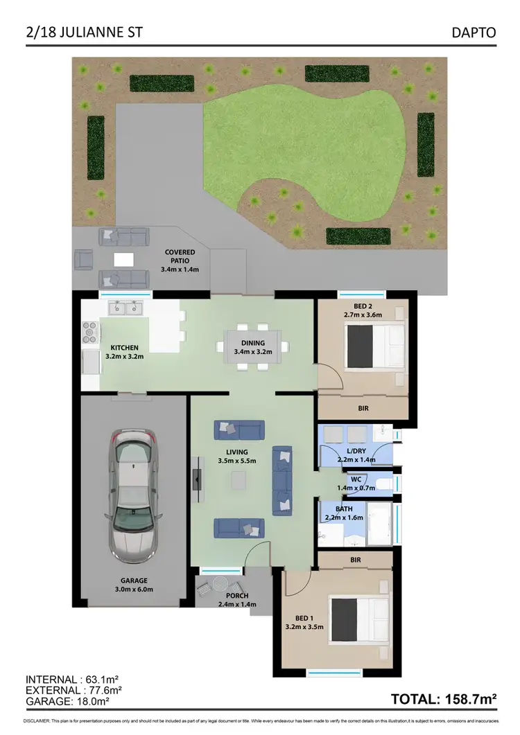 Floorplan of Homely villa listing, 2/18 Julianne Street, Dapto NSW 2530