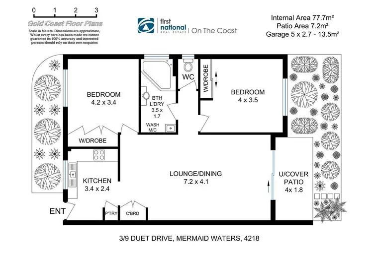 Floorplan of Homely unit listing, 3/9 Duet Drive, Mermaid Waters QLD 4218