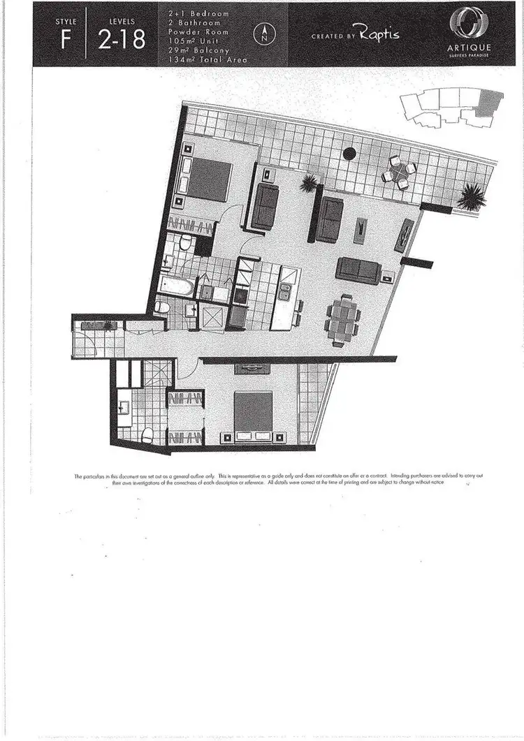 Floorplan of Homely apartment listing, 1106/18 Enderley Avenue, Surfers Paradise QLD 4217