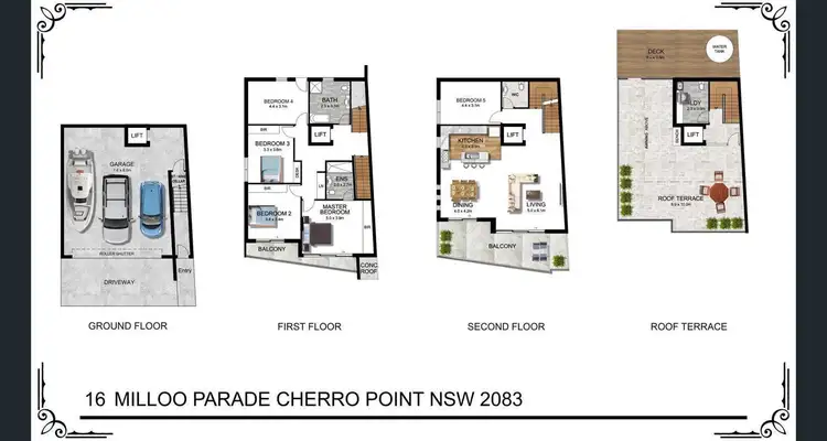 Floorplan of Homely semi-detached listing, 16 Milloo Parade, Cheero Point NSW 2083