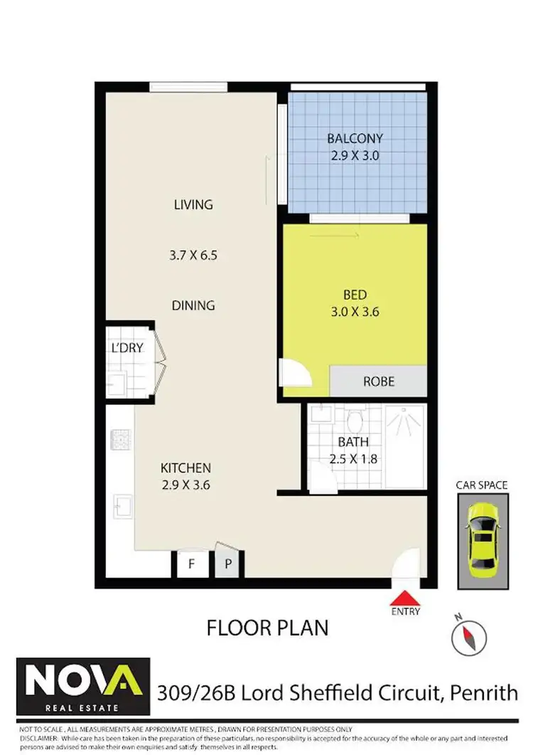 Floorplan of Homely apartment listing, 309/26B Lord Sheffield Circuit, Penrith NSW 2750