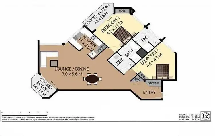 Floorplan of Homely apartment listing, 37/2890 Gold Coast Highway, Surfers Paradise QLD 4217