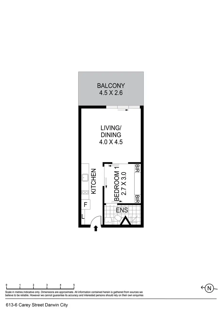 Floorplan of Homely unit listing, 613/6 Carey Street, Darwin City NT 800