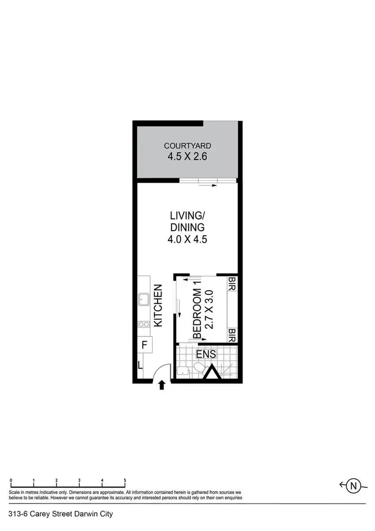 Floorplan of Homely unit listing, 313/6 Carey Street, Darwin City NT 800