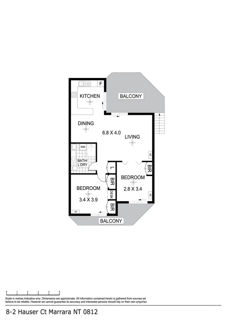 Floorplan of Homely unit listing, 8/2 Hauser Court, Marrara NT 812